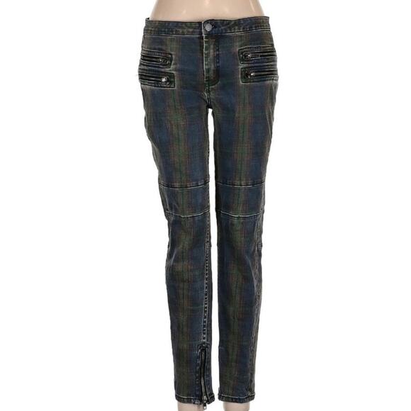 Free People Retro Stripe Skinny Jeans - Picture 2 of 9